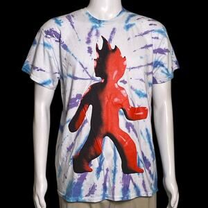 2021 Travis Scott Astroworld Festival Utopia Man On Fire Tie Dye T-Shirt Size M